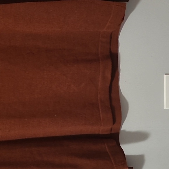 JoS A Bank Traveler Men's L Rust Merino wool Sweater Qtr zip Henley quiet luxury - Picture 9 of 14